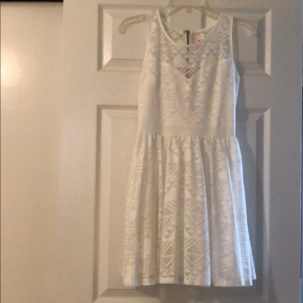 White A-line lace dress
